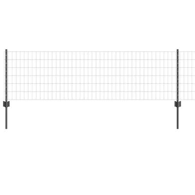 Clôture Vidaxl avec poteau gris 0,6 x 25 m acier et PVC