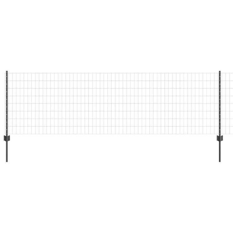 Clôture Vidaxl avec poteau gris 0,8 x 25 m acier et PVC