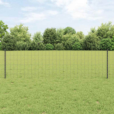 Clôture Vidaxl avec poteau gris 0,6 x 25 m acier et PVC