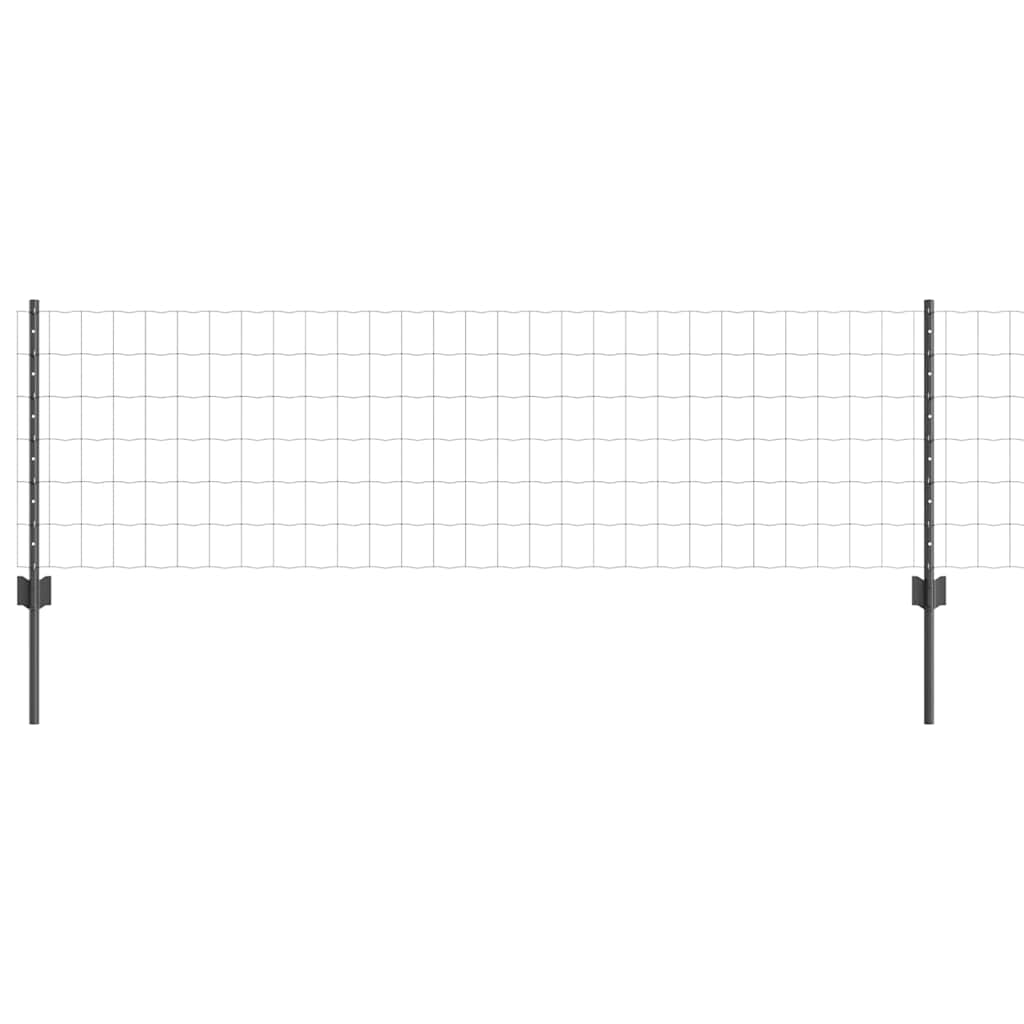 Clôture Vidaxl avec poteau gris 0,6 x 25 m acier et PVC