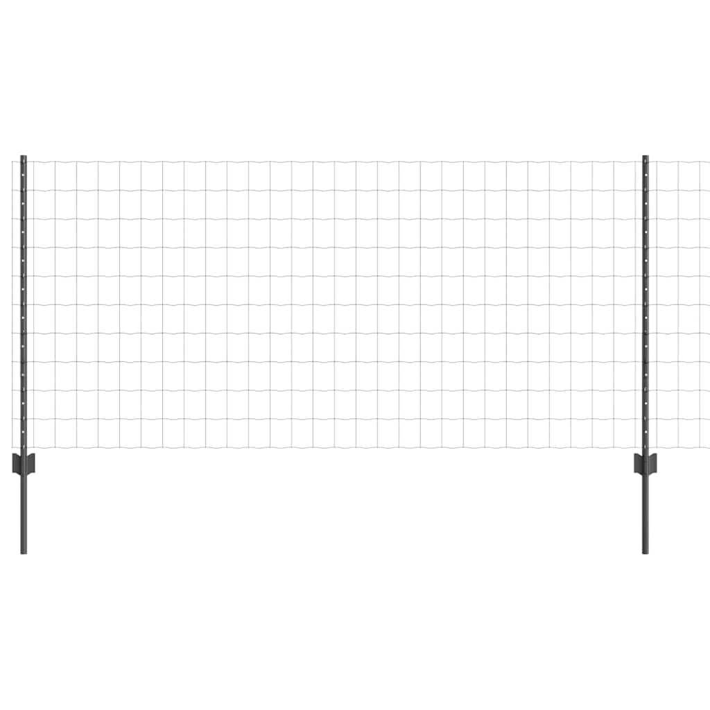 Clôture Vidaxl avec poteau gris 1 x 25 m acier et PVC