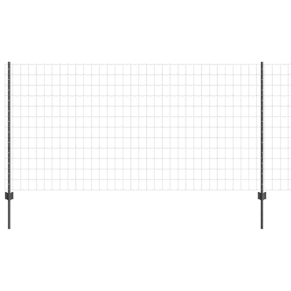 Clôture Vidaxl avec poteau gris 1,2 x 25 m acier et PVC