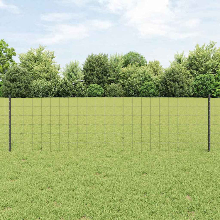 Clôture Vidaxl avec poteau gris 0,6 x 25 m acier et PVC