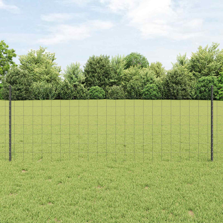 Clôture Vidaxxl avec poteau gris 0,8 x 25 m en acier