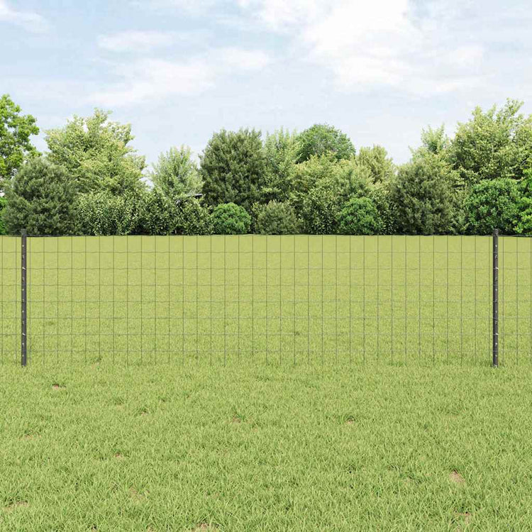 Clôture Vidaxl avec poteau gris 0,6 x 25 m acier et PVC