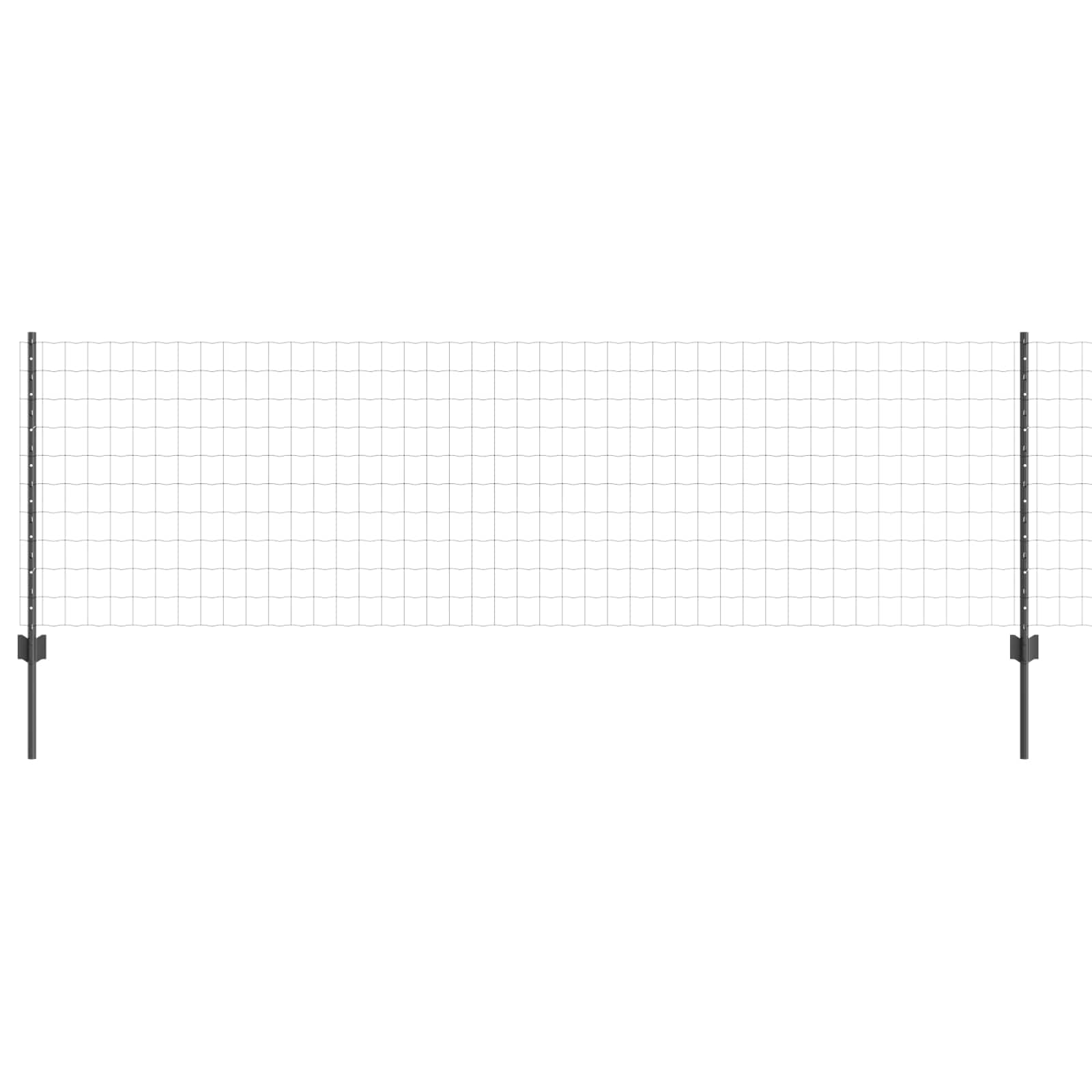 Clôture Vidaxxl avec poteau gris 0,8 x 25 m en acier