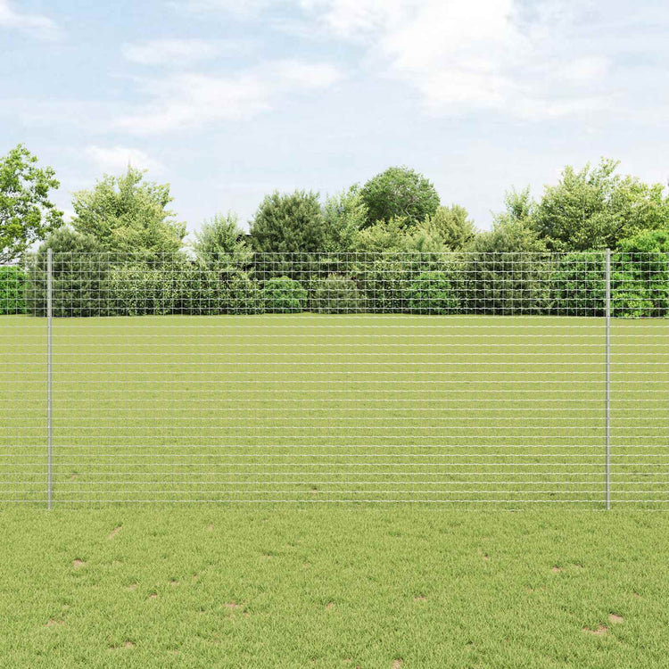 Clôture Vidaxxl avec poteau argenté 1,4 x 10 m en acier