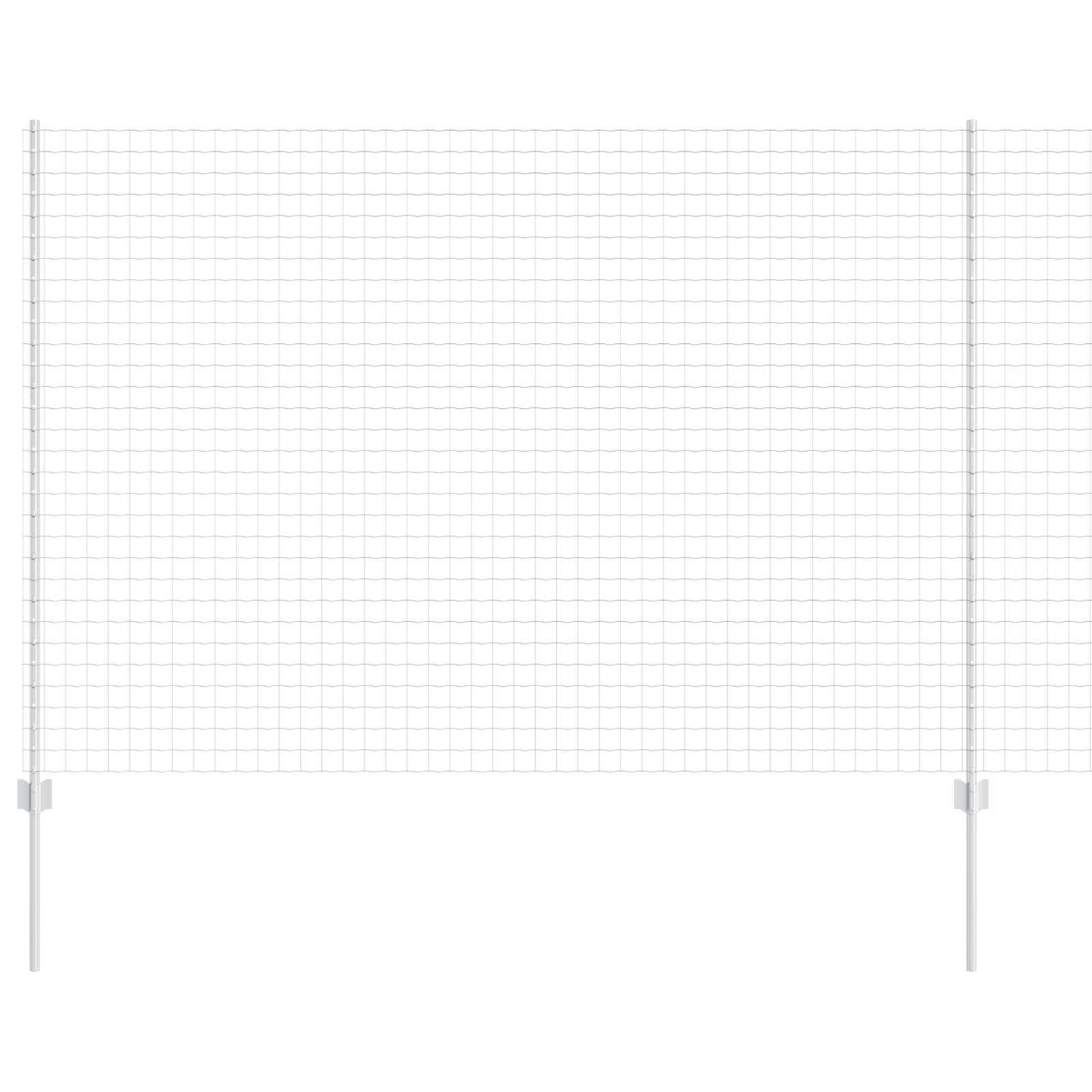 Clôture Vidaxl avec poteau argenté 1,5 x 10 m en acier