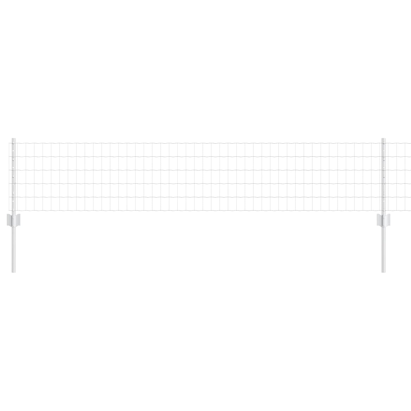 Clôture Vidaxxl avec poteau argent 0,4 x 10 m en acier