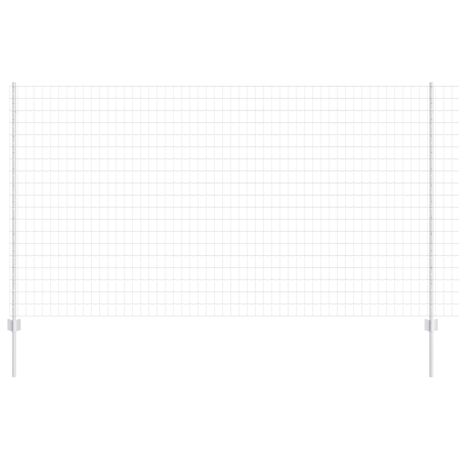 Clôture Vidaxxl avec poteau argenté 1,4 x 10 m en acier