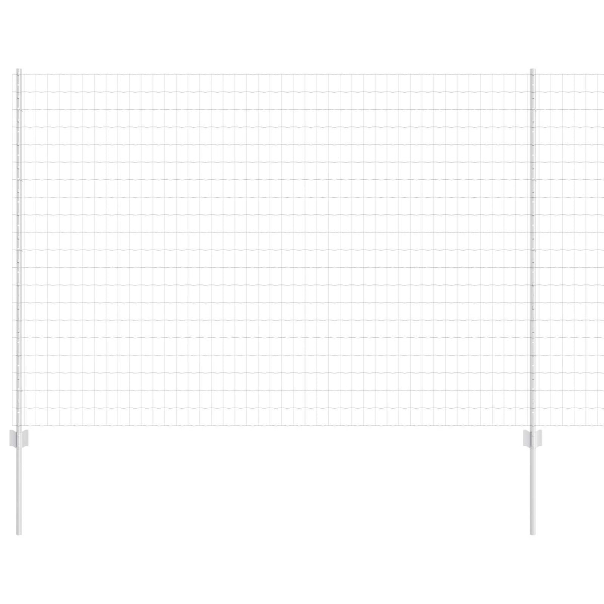Clôture Vidaxl avec poteau argenté 1,5 x 10 m en acier