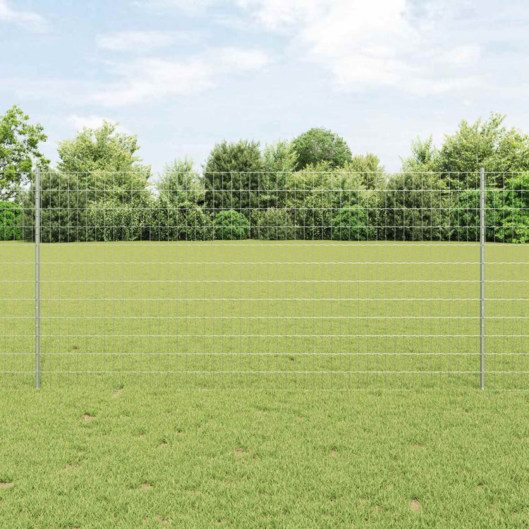 Clôture Vidaxxl avec poteau argenté 1,2 x 10 m en acier