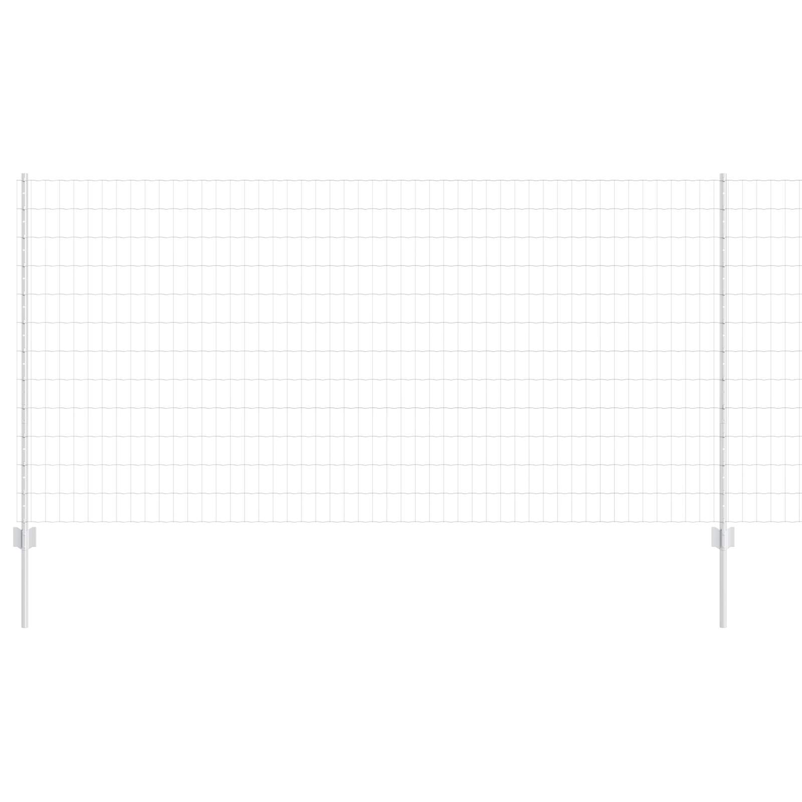 Clôture Vidaxxl avec poteau argenté 1,2 x 10 m en acier