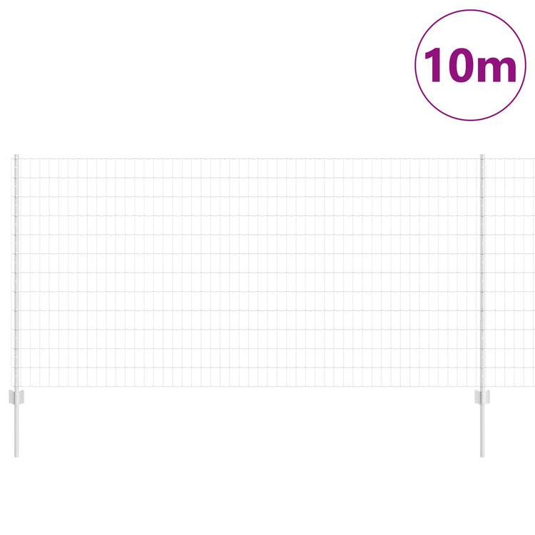 Clôture Vidaxxl avec poteau argenté 1,2 x 10 m en acier