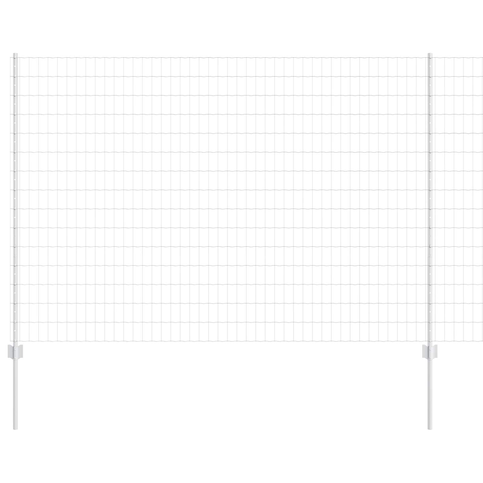 Clôture Vidaxl avec poteau argenté 1,5 x 10 m en acier