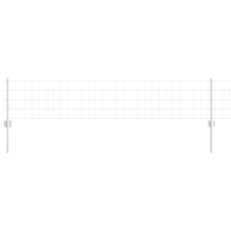 Clôture Vidaxxl avec poteau argent 0,4 x 10 m en acier