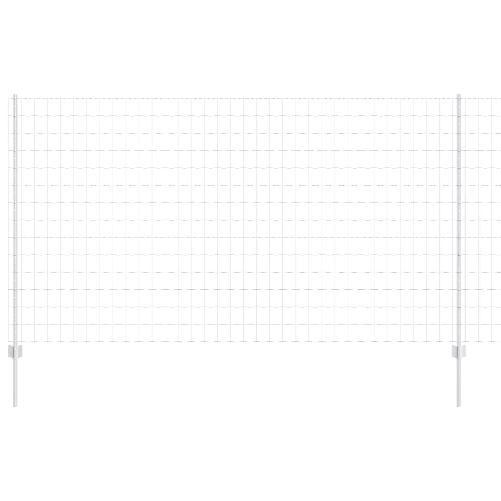 Clôture Vidaxxl avec poteau argenté 1,4 x 10 m en acier