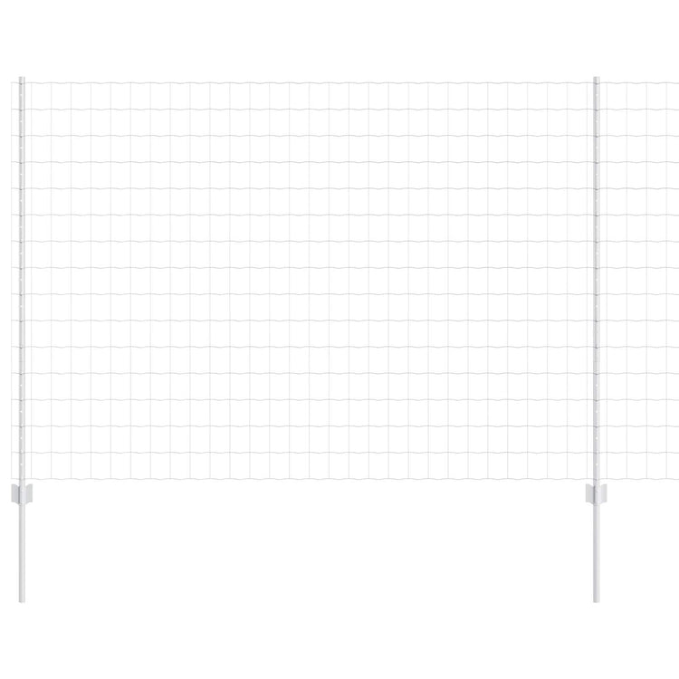 Clôture Vidaxl avec poteau argenté 1,5 x 10 m en acier