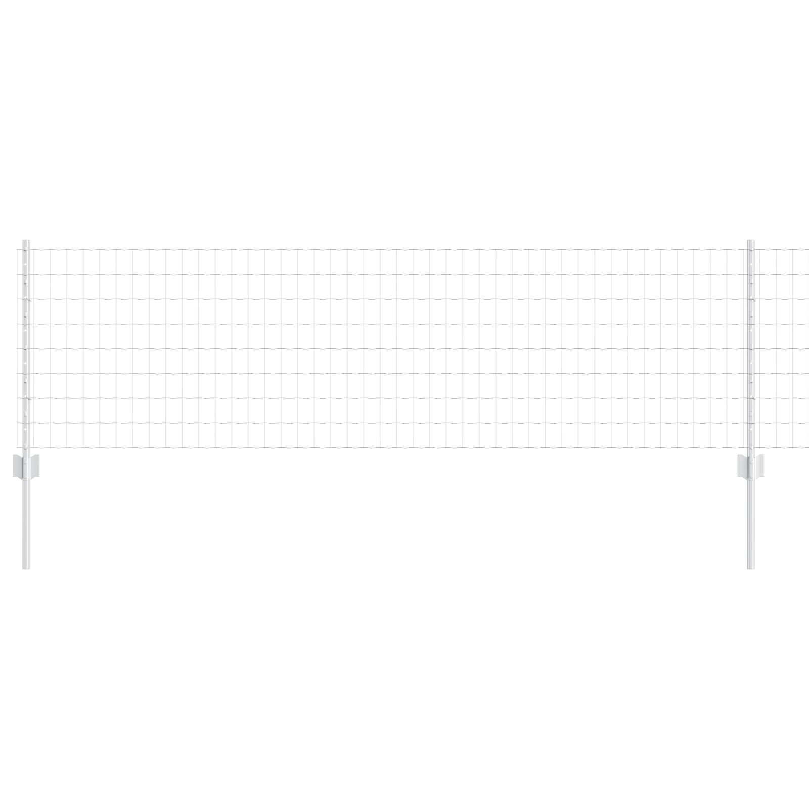 Clôture Vidaxxl avec poteau argent 0,6 x 25 m en acier
