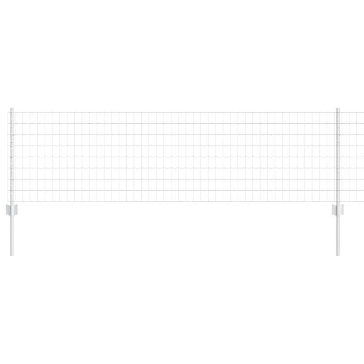 Clôture Vidaxxl avec poteau argent 0,6 x 25 m en acier