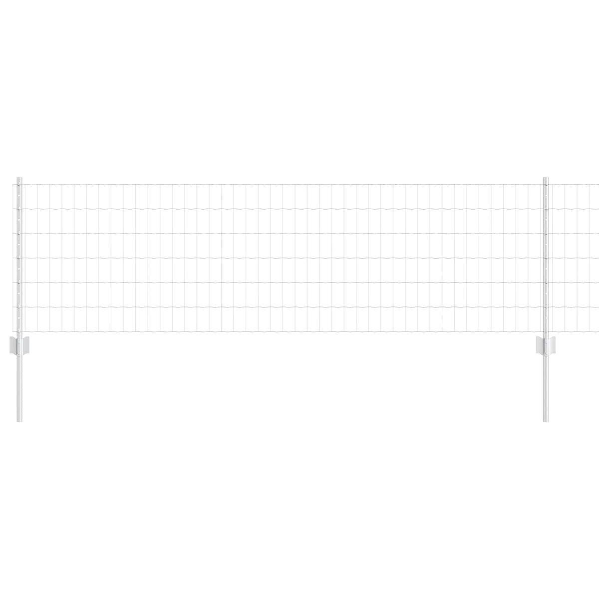 Clôture Vidaxxl avec poteau argent 0,6 x 25 m en acier
