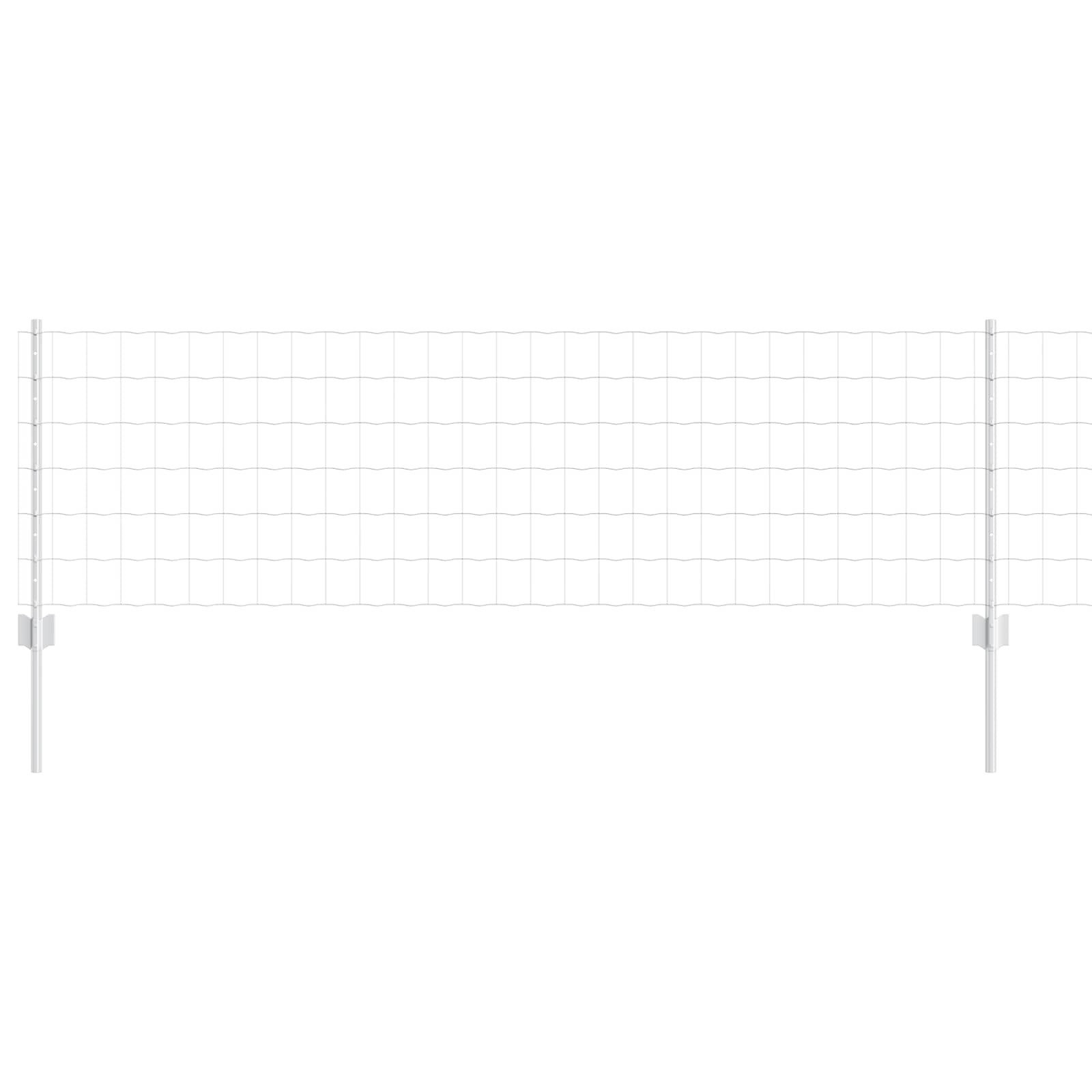 Clôture Vidaxxl avec poteau argent 0,6 x 25 m en acier