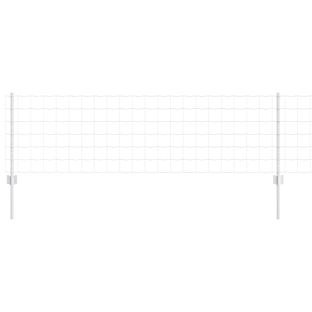 Clôture Vidaxxl avec poteau argent 0,6 x 25 m en acier