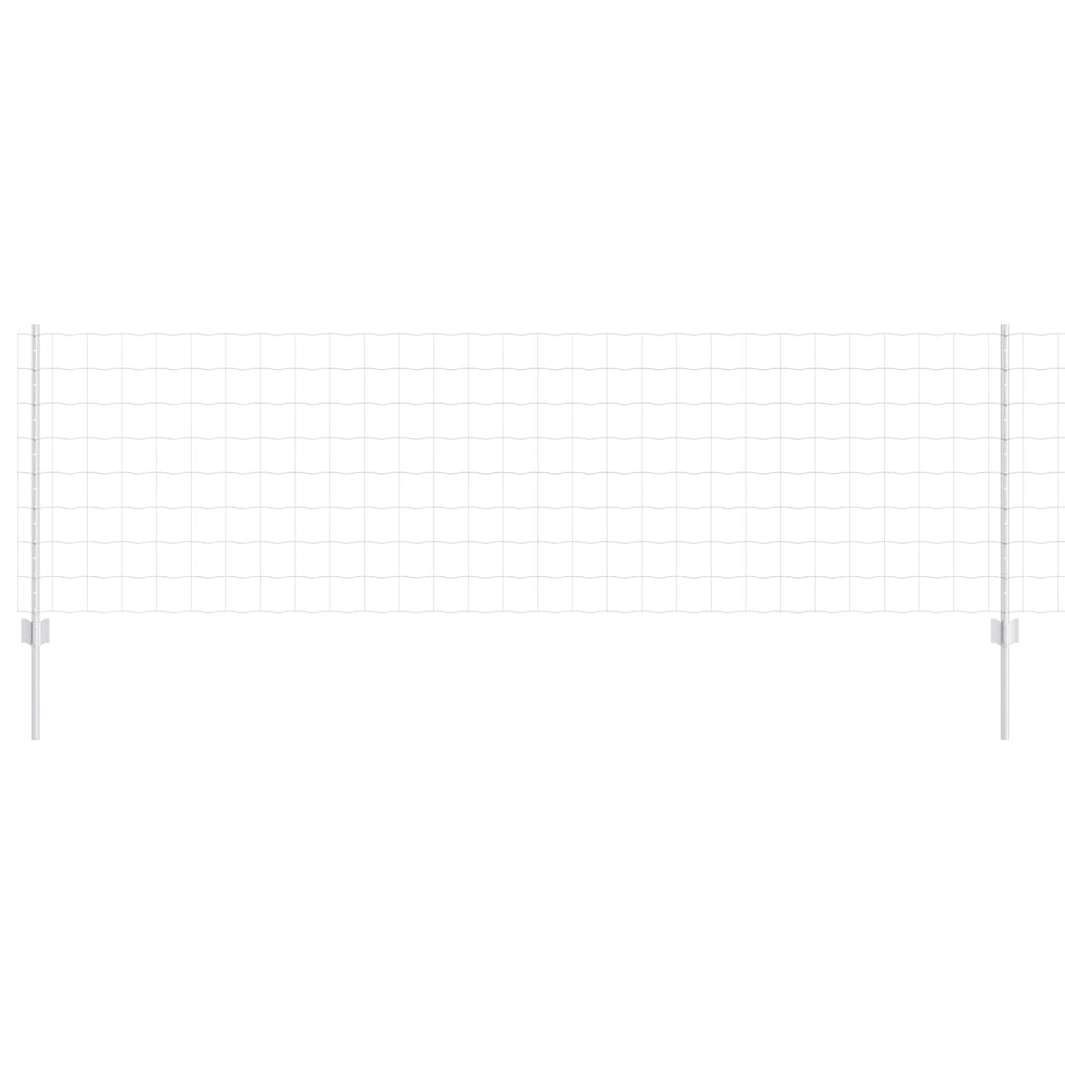 Clôture Vidaxxl avec poteau argent 0,8 x 25 m en acier