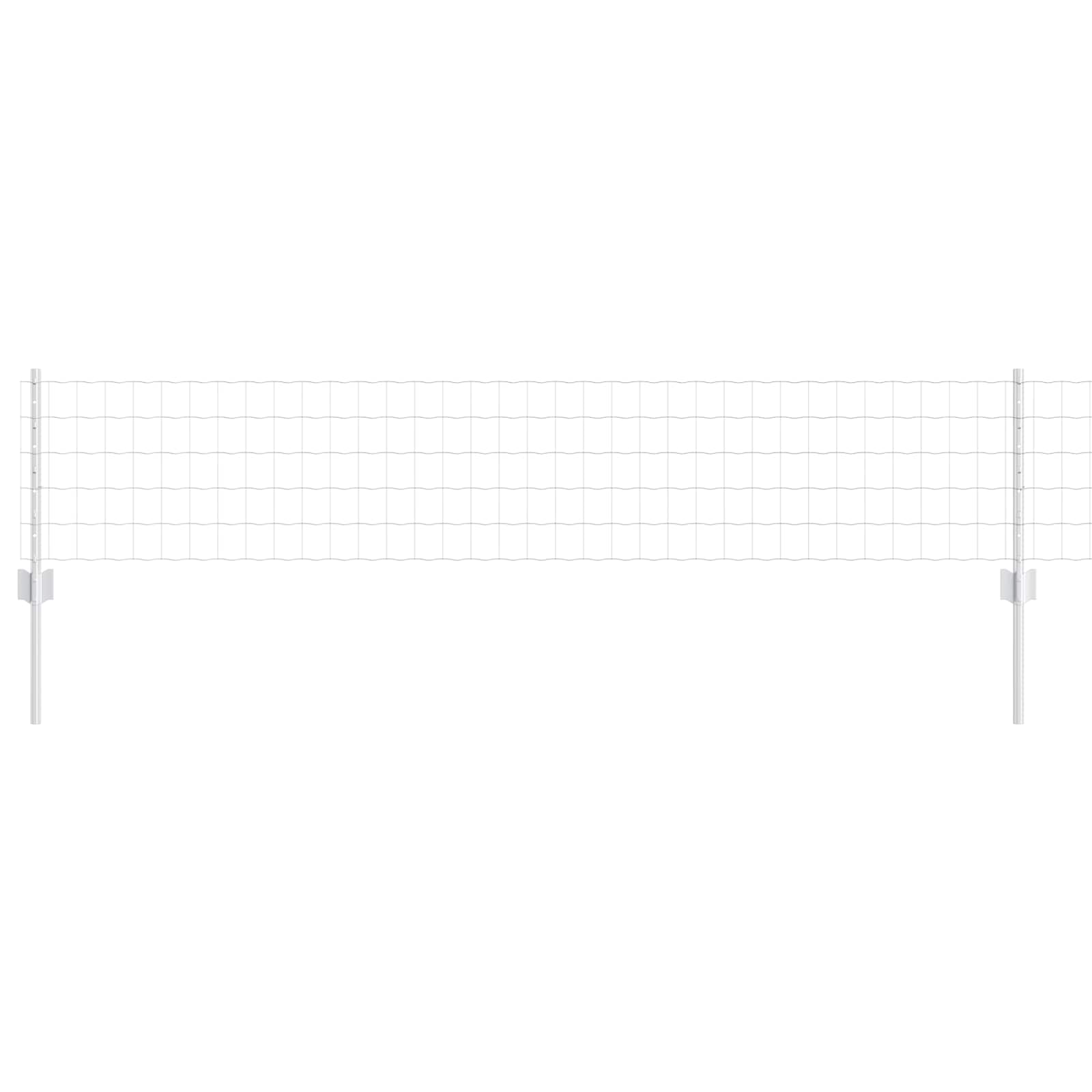 Clôture Vidaxxl avec poteau argent 0,4 x 10 m en acier