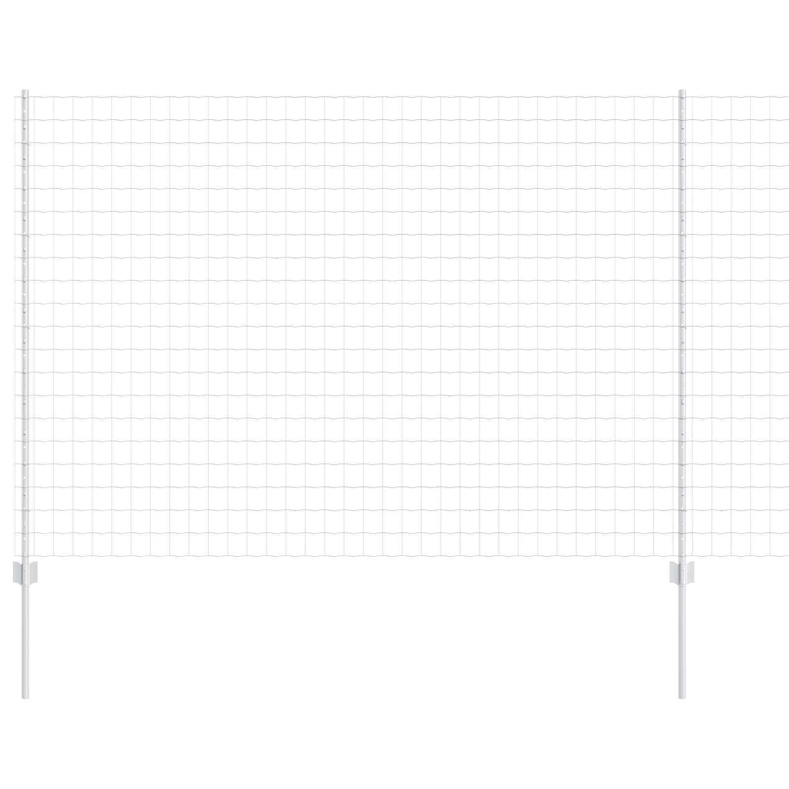 Clôture Vidaxl avec poteau argenté 1,5 x 10 m en acier
