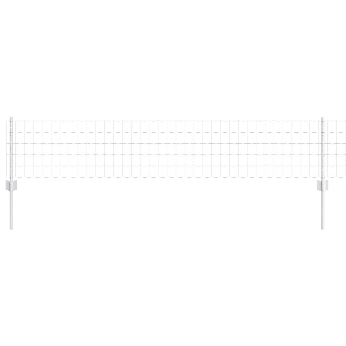 Clôture Vidaxxl avec poteau argent 0,4 x 25 m en acier