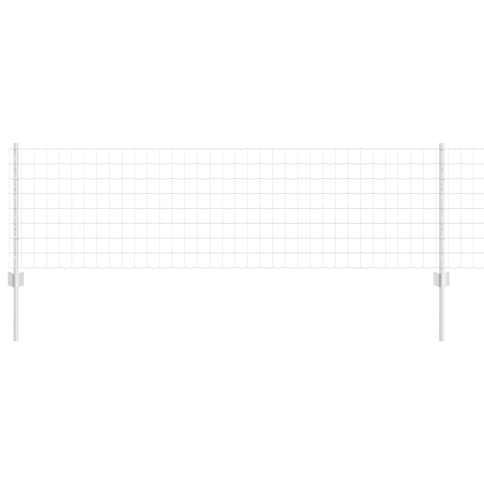 Clôture Vidaxxl avec poteau argent 0,6 x 25 m en acier