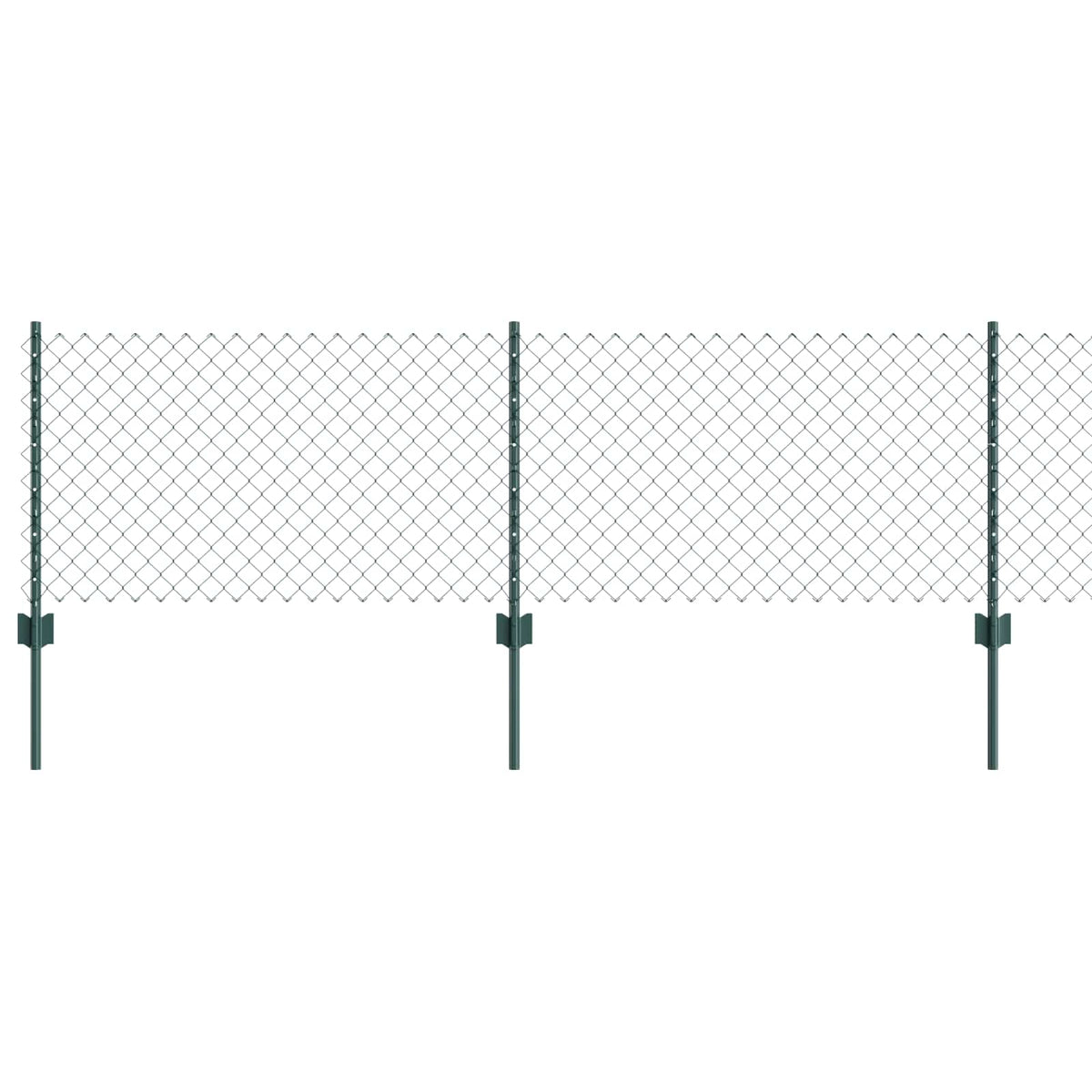 Clôture Vidaxxl avec poteau vert 0,6 x 10 m acier et PVC