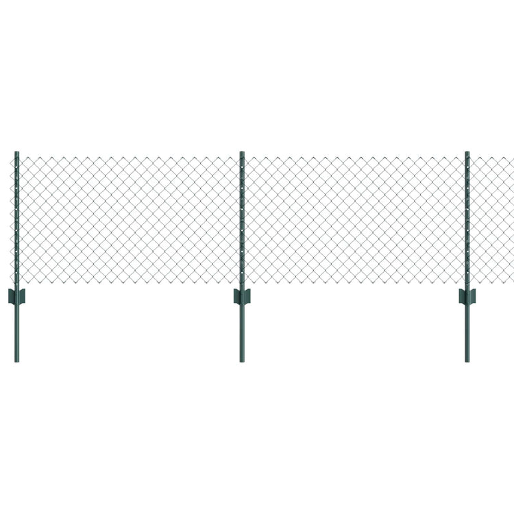 Clôture Vidaxxl avec poteau vert 0,6 x 10 m acier et PVC