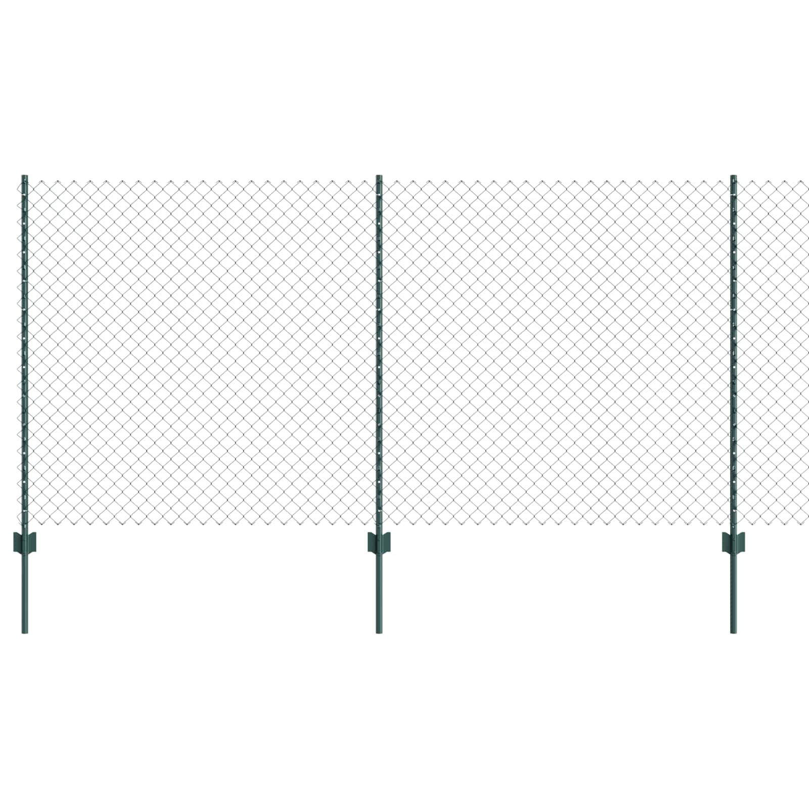Clôture Vidaxxl avec poteau vert 1,2 x 10 m acier et PVC