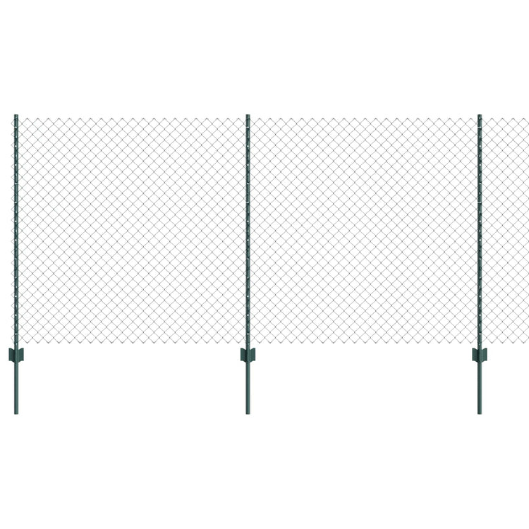 Clôture Vidaxxl avec poteau vert 1,2 x 10 m acier et PVC