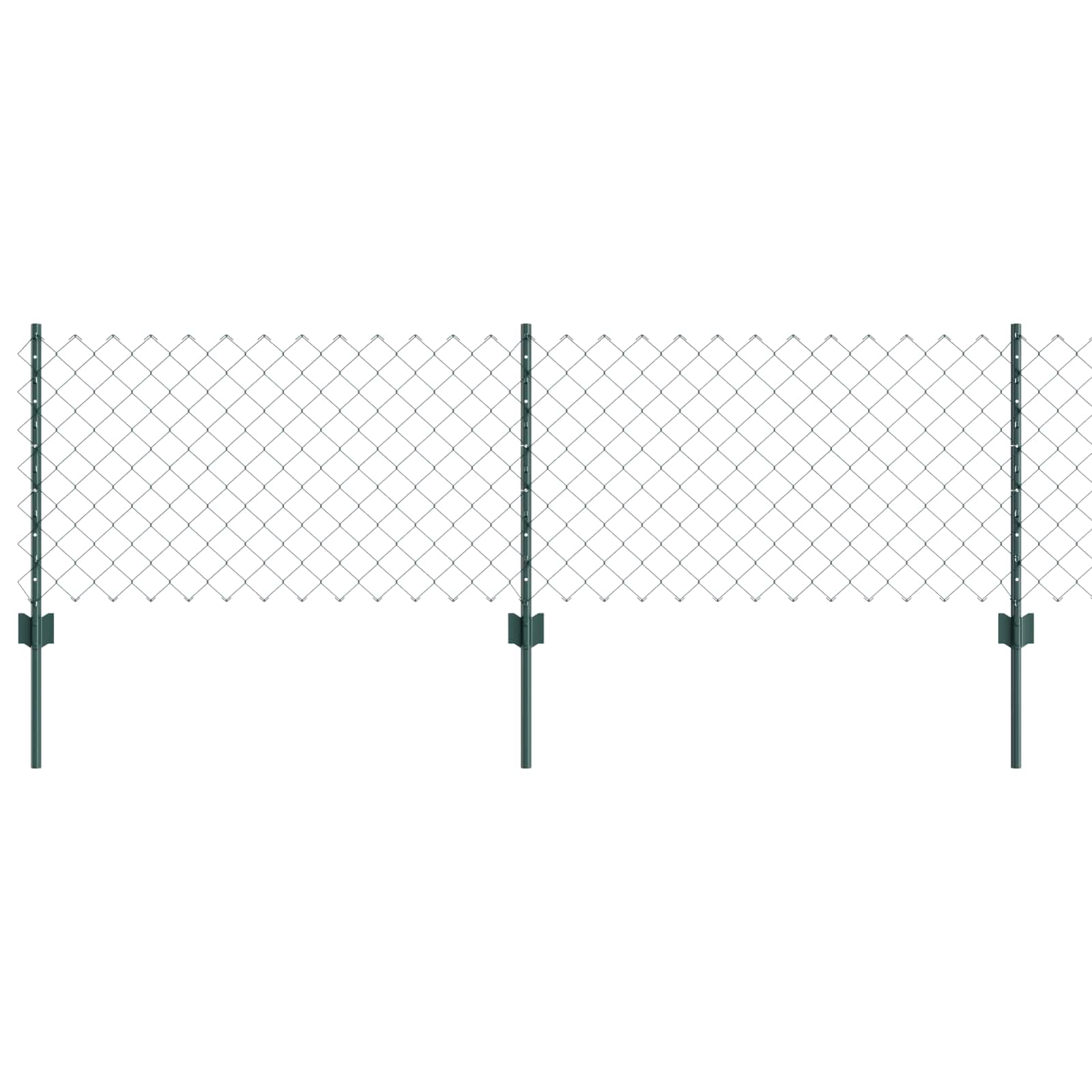 Clôture Vidaxxl avec poteau vert 0,6 x 10 m acier et PVC