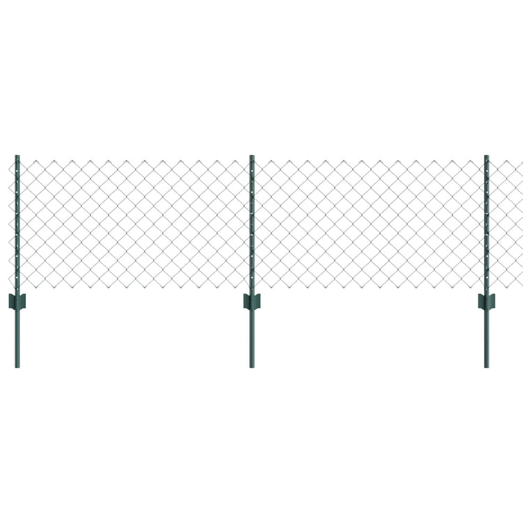 Clôture Vidaxxl avec poteau vert 0,6 x 10 m acier et PVC