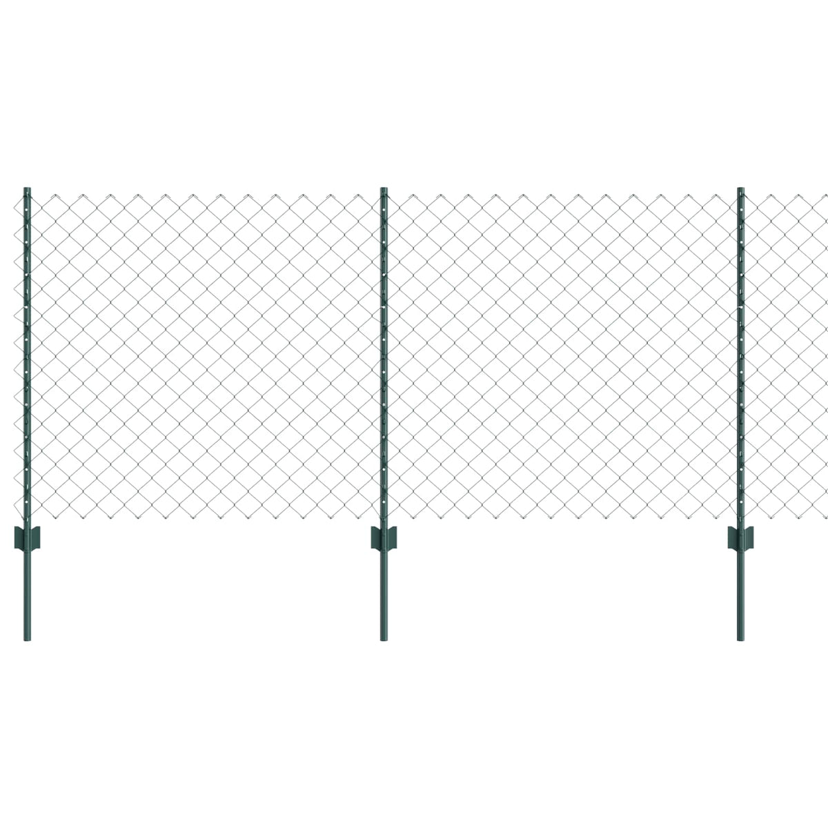 Clôture Vidaxxl avec poteau vert 1 x 10 m acier et PVC