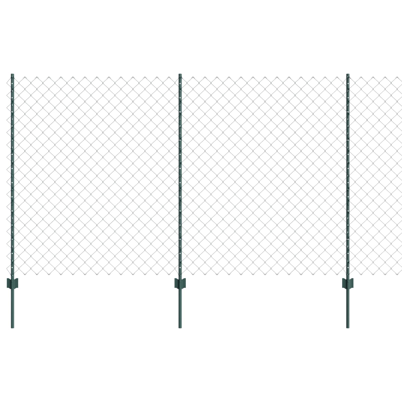 Clôture Vidaxxl avec poteau vert 1,4 x 10 m acier et PVC