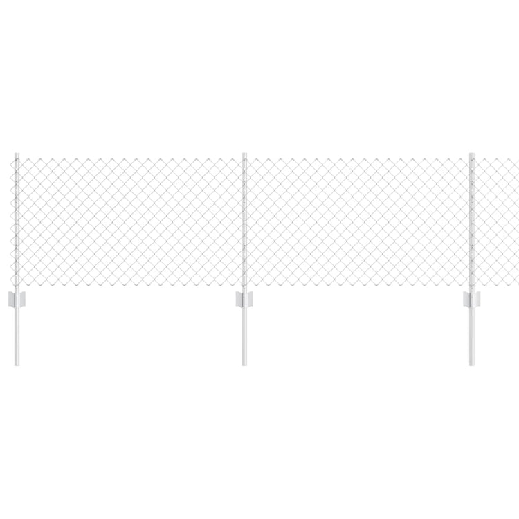 Clôture Vidaxxl avec poteau argent 0,6 x 10 m en acier