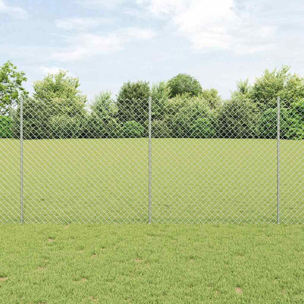 Clôture Vidaxxl avec poteau argenté 1,2 x 10 m en acier