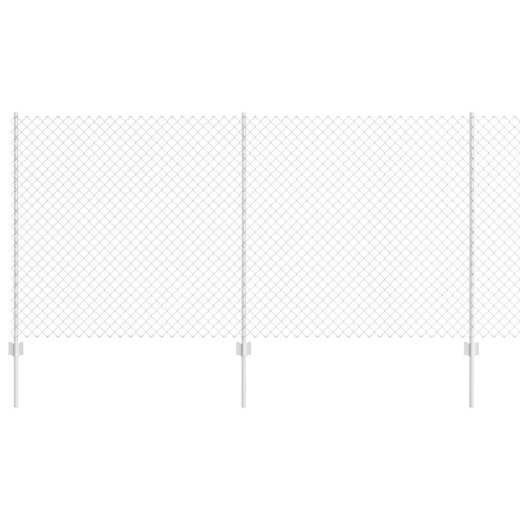 Clôture Vidaxxl avec poteau argenté 1,2 x 10 m en acier