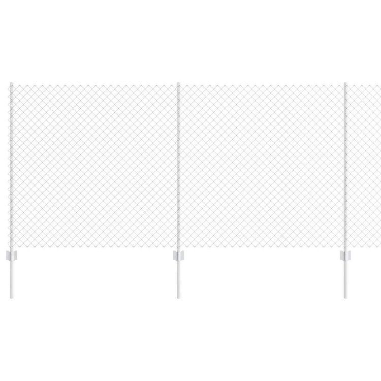 Clôture Vidaxxl avec poteau argenté 1,2 x 10 m en acier