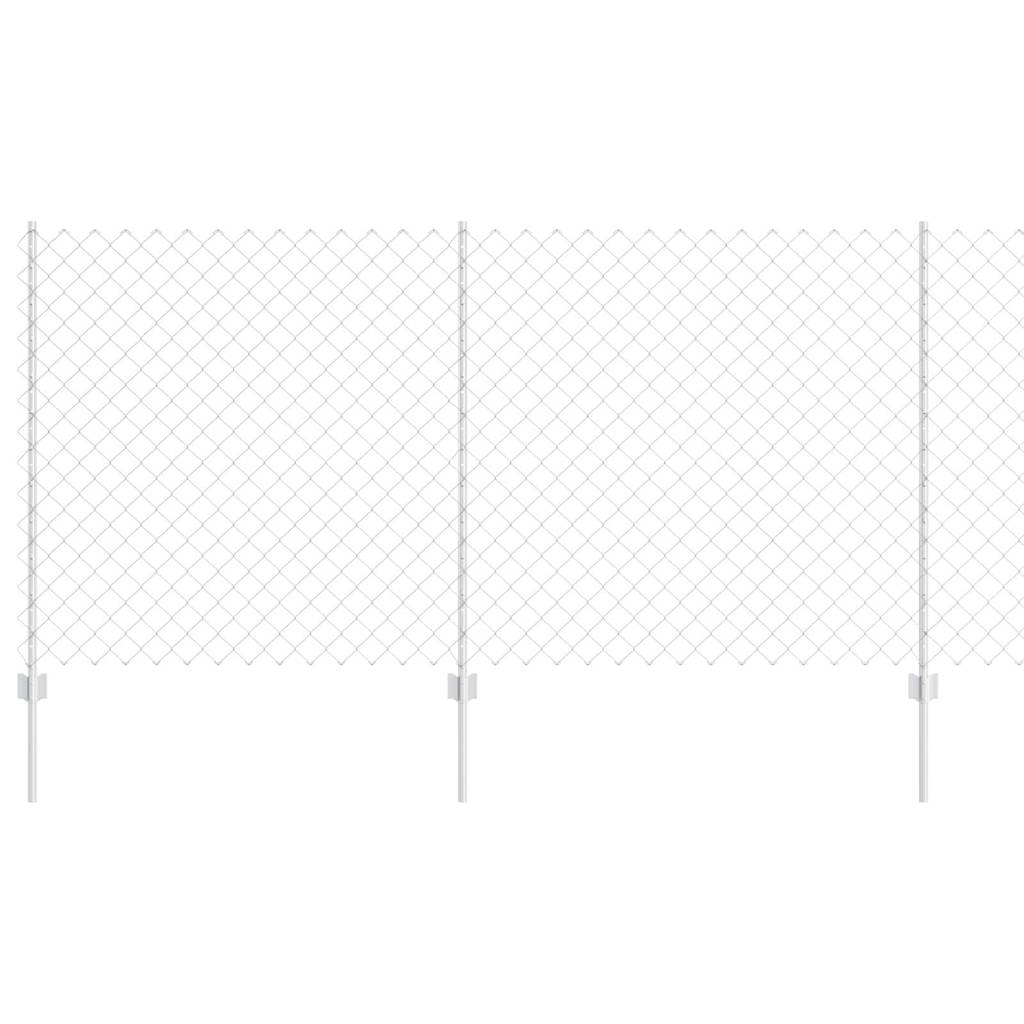 Clôture Vidaxxl avec poteau argenté 1,2 x 10 m en acier