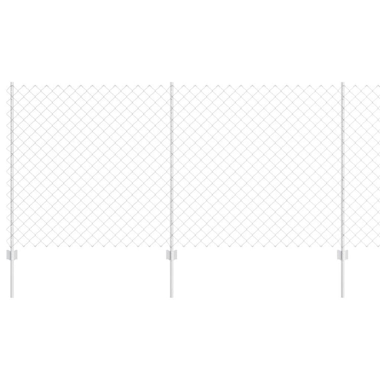 Clôture Vidaxxl avec poteau argenté 1,2 x 10 m en acier