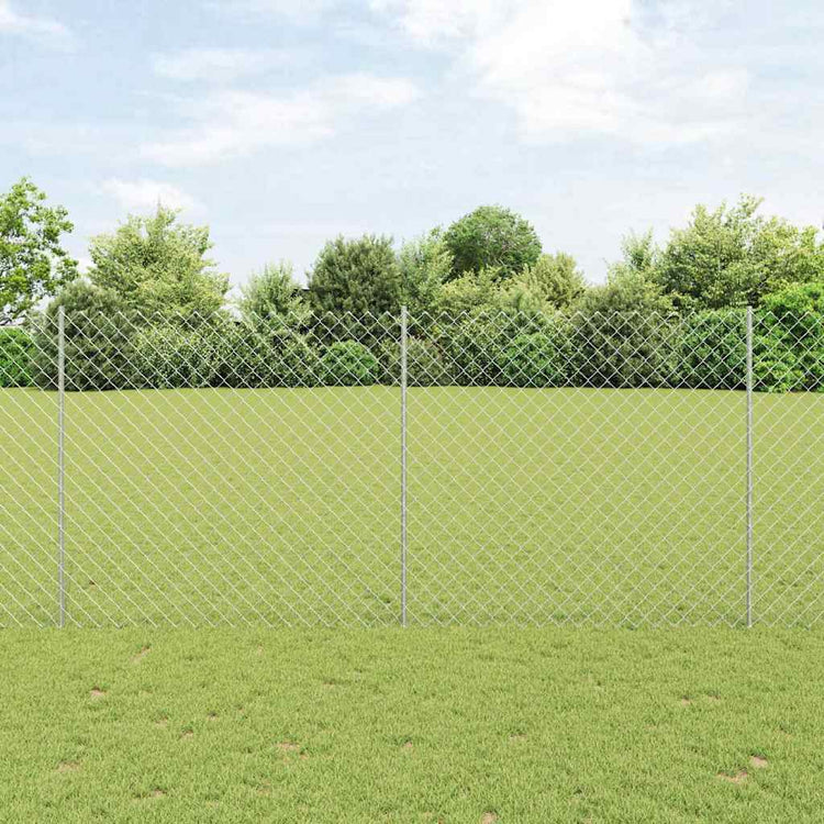Clôture Vidaxxl avec poteau argenté 1,4 x 10 m en acier