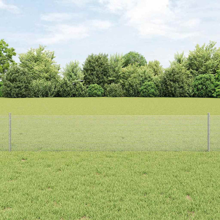 Clôture Vidaxxl avec poteau argent 0,4 x 10 m en acier
