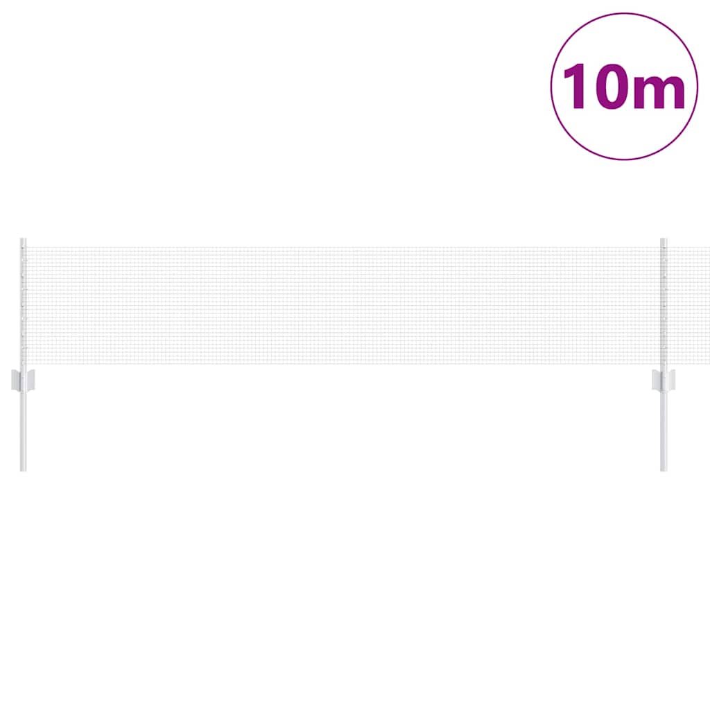 Clôture Vidaxxl avec poteau argent 0,4 x 10 m en acier