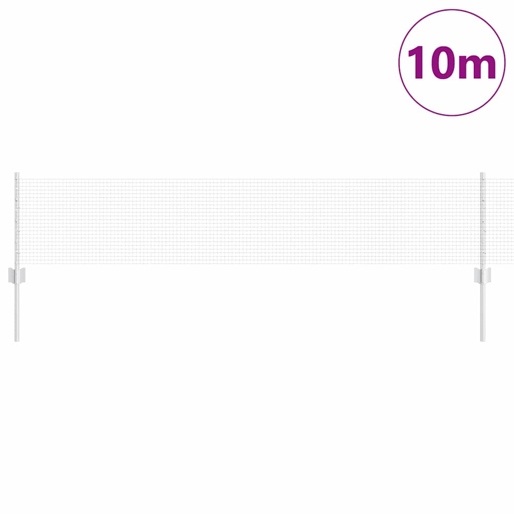 Clôture Vidaxxl avec poteau argent 0,4 x 10 m en acier